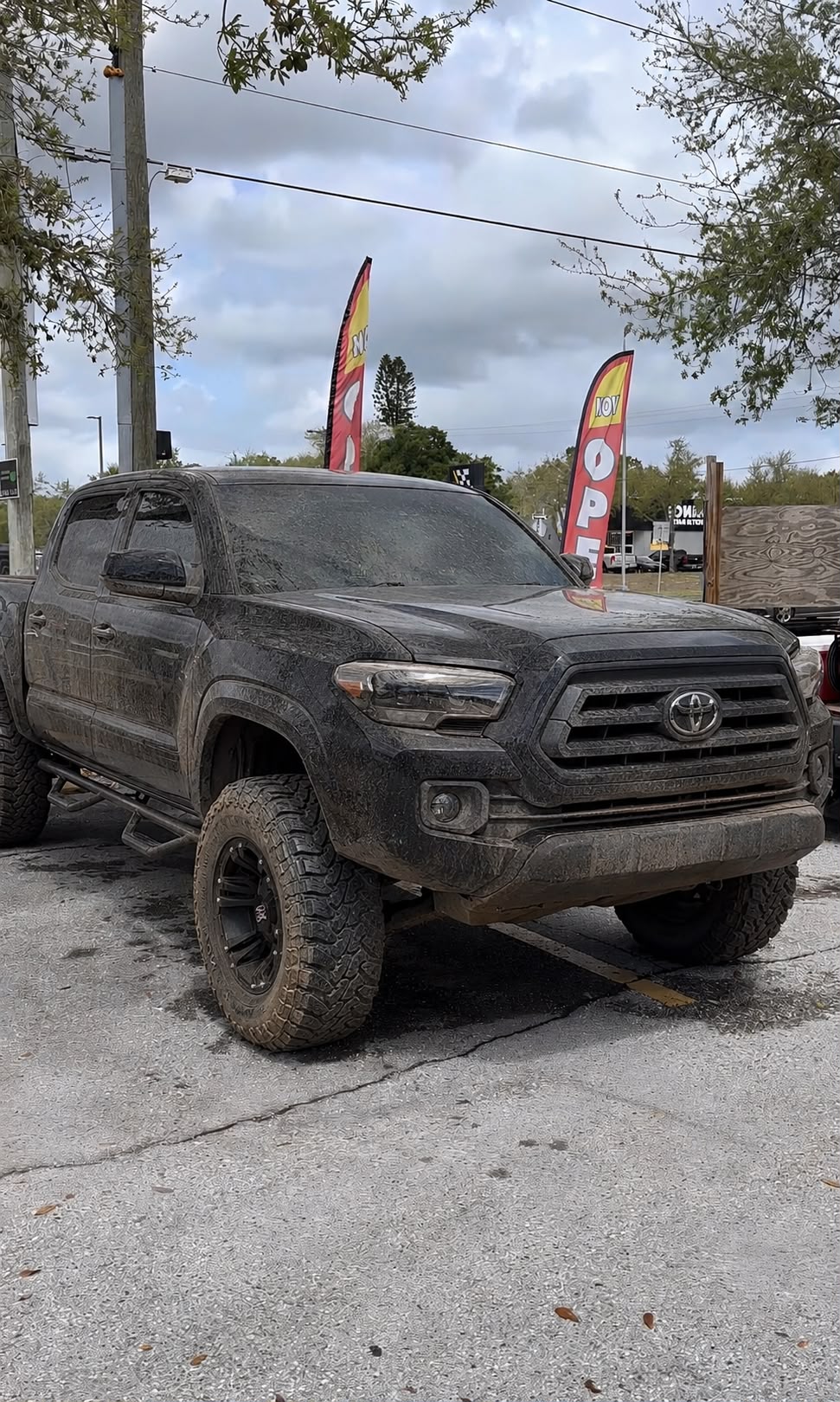 Same car before detailing — dirty and dusty